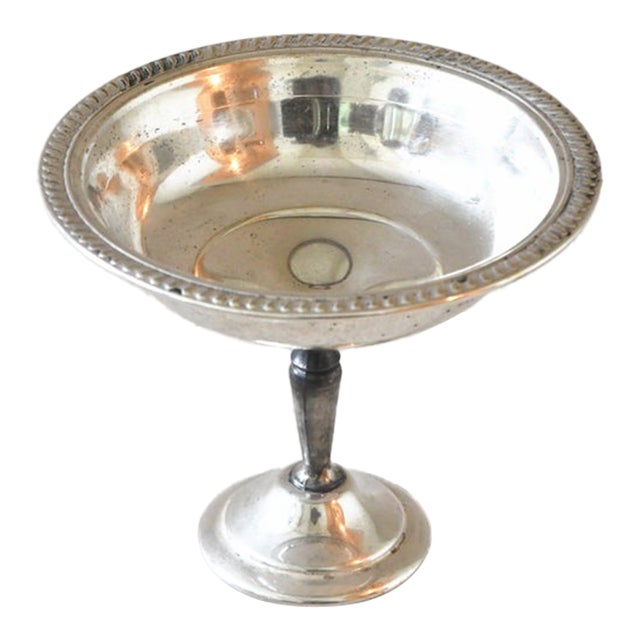 Vintage Silverplate Footed Compote For Sale