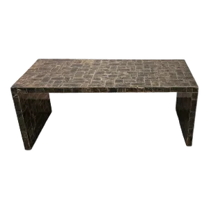 1920s Art Déco Rectangular Mica-Covered Wood Auxiliary End Table by Jean-Michel Frank, France