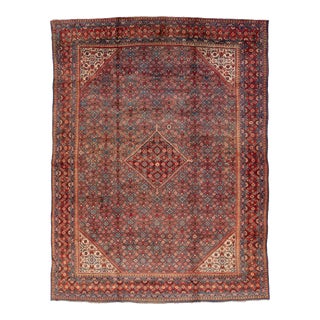 Red Allover Mahal Persian Wool Rug 10 X 12 For Sale