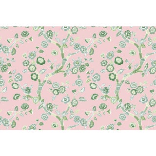 Temple Garden Rose Pink Fabric Sample For Sale