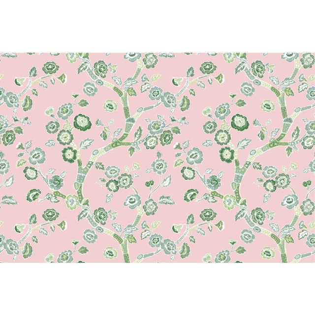 Temple Garden Rose Pink Fabric Sample For Sale