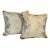 Gorgeous Pair Fortuny Style Silk Brocade Pillows With Fringes and Feather Down For Sale