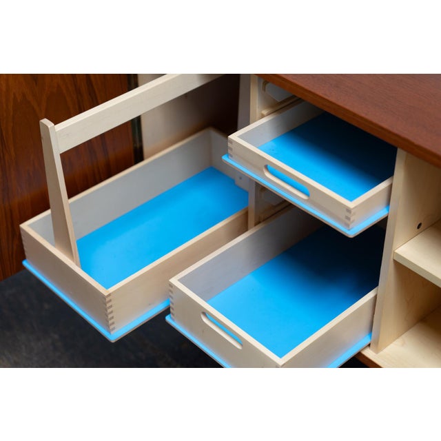 Vintage Model B40 Sideboard in Teak by Dieter Waeckerlin for Behr, 1960s For Sale - Image 12 of 14