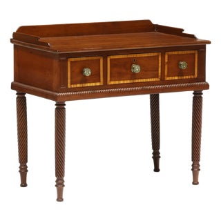 American Classical Cherry Inlaid Server / Work Table, Circa 1820 For Sale