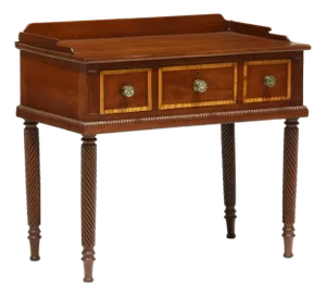 American Classical Cherry Inlaid Server / Work Table, Circa 1820