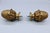 Late 20th Century Pair of Vintage French Gilt Brass Pineapple Curtain Rod Finials — Empire Style, Acanthus Leaf Detail For Sale - Image 5 of 5