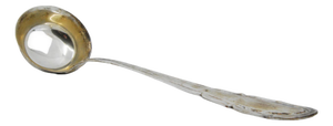 Silver Soup Ladle with Grooves