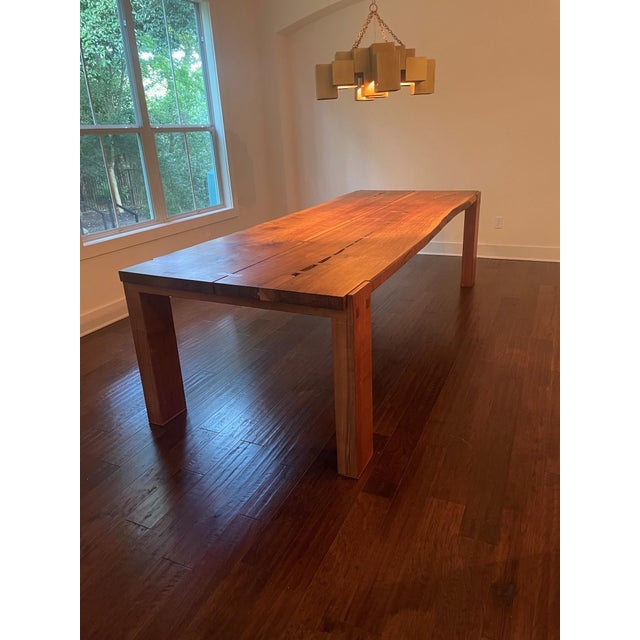 2010s Artitalia Leonardo Walnut Dining Table Live Edge For Sale - Image 5 of 7