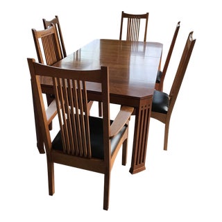 Mission Stickley Cherry Dining Set - 7 Pieces For Sale