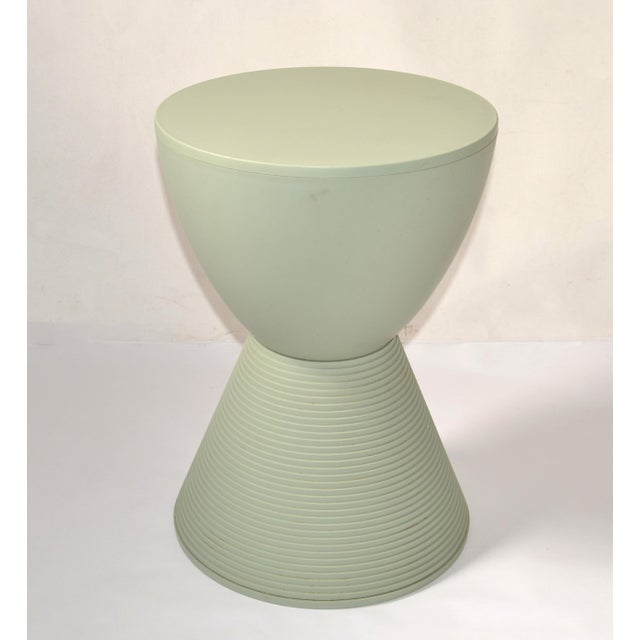 Mid-Century Modern Hourglass-Shaped Stool designed by Philippe Starck for Kartell. This is a vintage Prince AHA hourglass-...