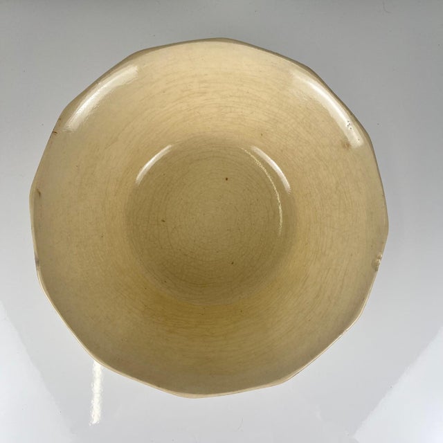 20th Century Salad Bowl with Floral Motif from Sarreguemines, 1920s For Sale - Image 6 of 10