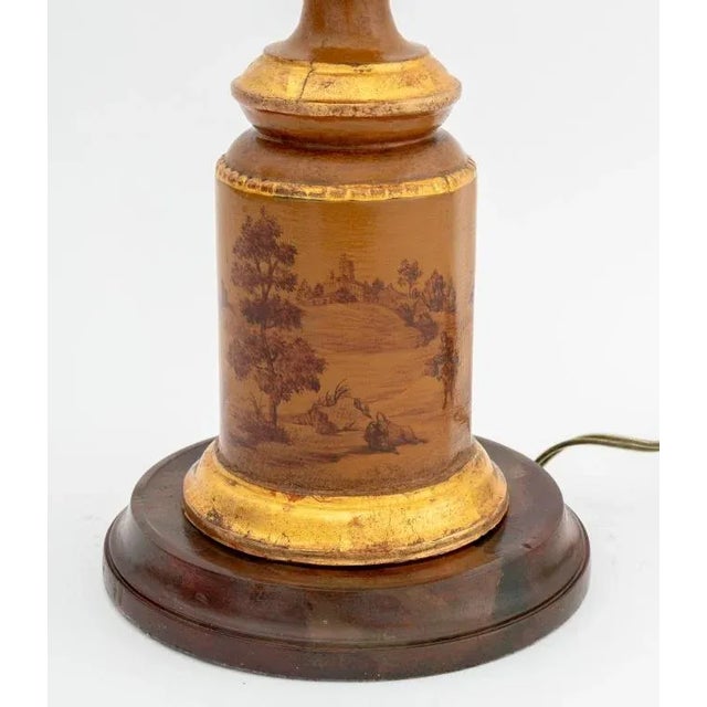 Italian Giltwood Columnar Table Lamp For Sale - Image 4 of 8