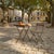 French bistro table executed in iron. france, 1930s. the folding construction combines practical function with the...