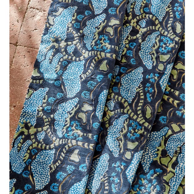 This wonderfully soft cotton velvet with jacquard weft detail was designed in the Sanderson studio. Its durable and an...