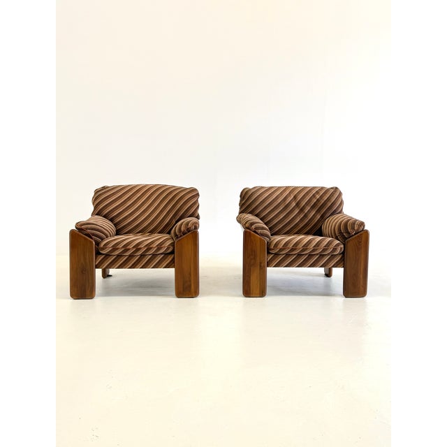 Sapporo Armchair by Mario Marenco for Mobil Girgi Striped, 1970s For Sale - Image 9 of 12