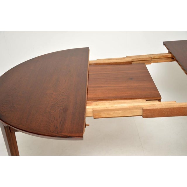Danish Extending Dining Table attributed to Rosengren Hansen, 1960 For Sale - Image 10 of 13