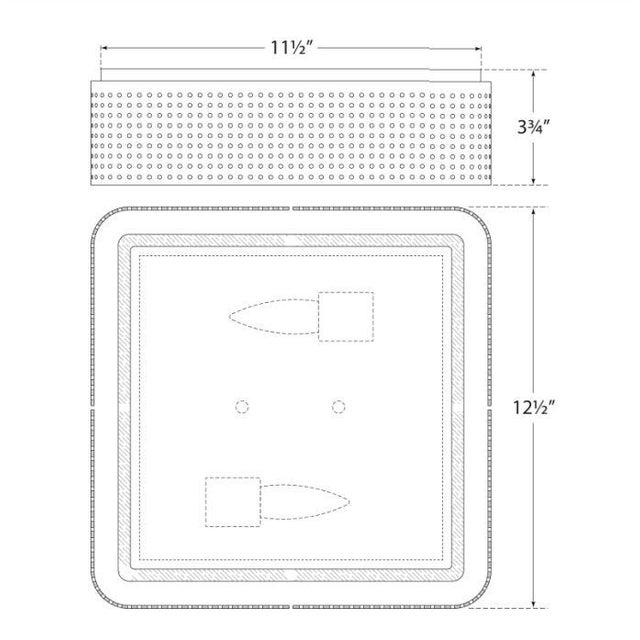 Modern Kelly Wearstler for Visual Comfort Signature Precision Large Square Flush Mount in Polished Nickel with Clouded Glass For Sale - Image 3 of 3