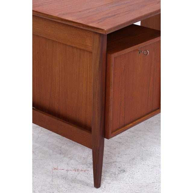 Mid-Century Teak Boomerang Desk with 2 Drawers For Sale - Image 13 of 17