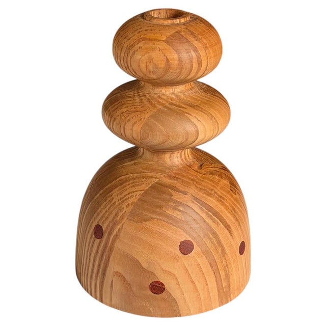 Oak Candlestick 4 by Romain Des Bois For Sale - Image 6 of 6