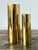 Vintage Boho Brass Cylinder Vases - Set of 2 For Sale - Image 12 of 12