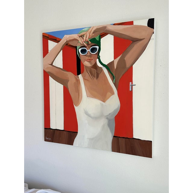 Figurative "Shaded" Original Oil Painting, by Jennifer Hohlfelder For Sale - Image 3 of 12