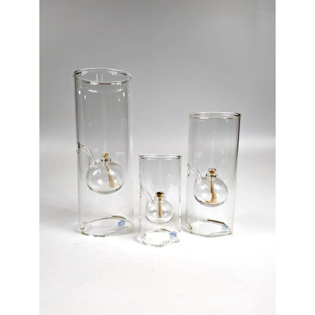 20th Century Set of 3 Wolfard Oil Lamps by Linda Wolfard For Sale - Image 4 of 8