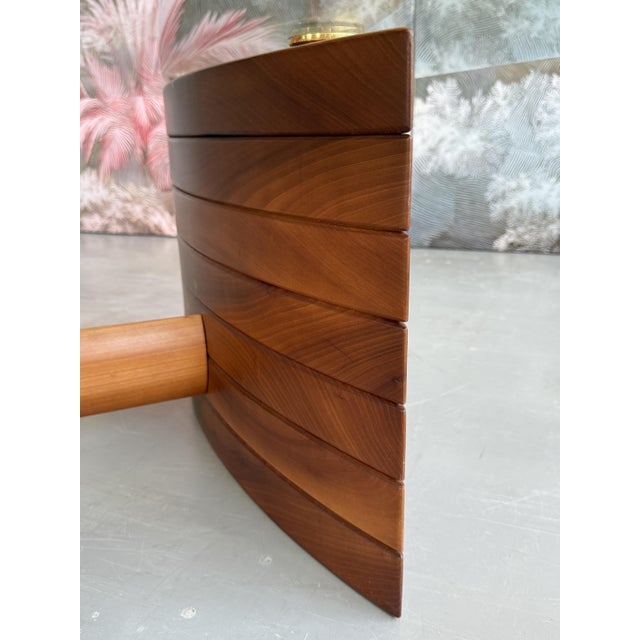 Mid-Century Modern Walnut and Glass Coffee Table by Hainke, 1970s For Sale - Image 10 of 16