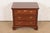 English Baker Furniture Georgian Carved Mahogany Bedside Chest, Newly Refinished For Sale - Image 3 of 14
