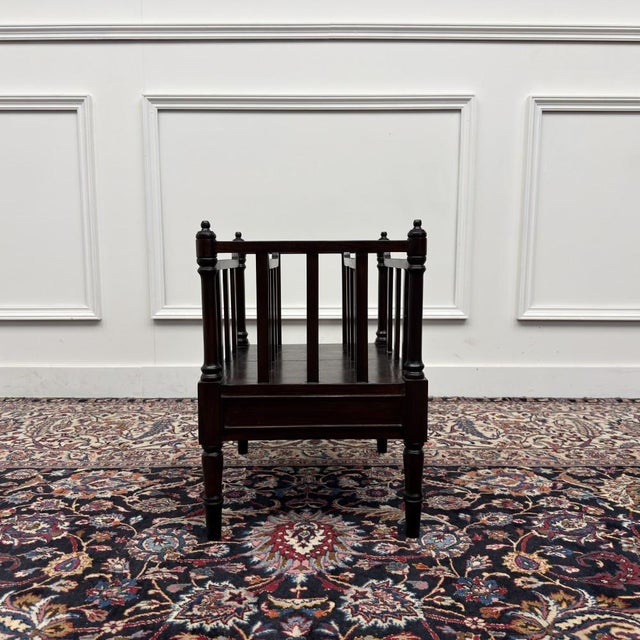 English Magazine Rack in Teak For Sale - Image 4 of 9