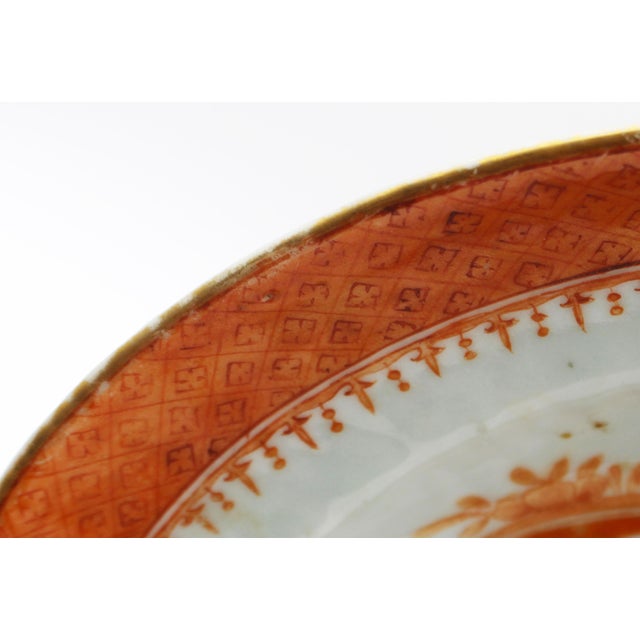 Circa 1830 Chinese Export Porcelain Orange Fitzhugh Platter For Sale - Image 4 of 5