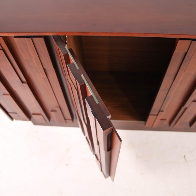 Vintage Wooden Graphic Buffet, 1980s For Sale - Image 6 of 18