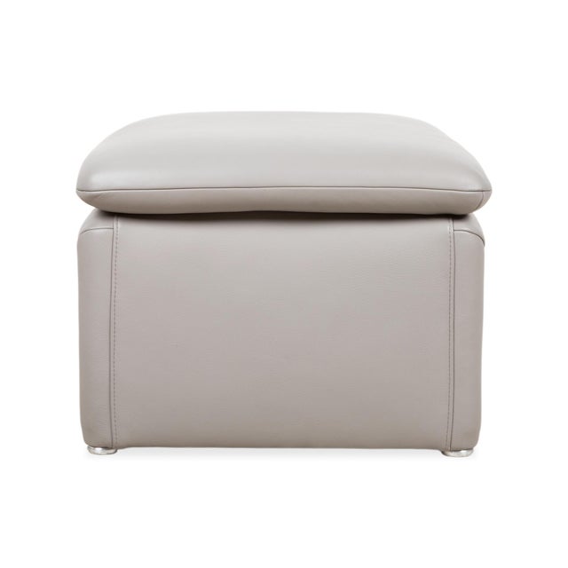Leather Stool in Grey by Koinor For Sale - Image 10 of 12
