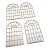 Set of Four Vintage White-Washed Iron Arched Window-Style Wall Mirrors For Sale
