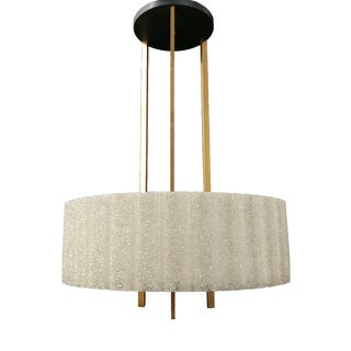 Vintage Brass Resin Steel Ceiling Light by Arlus House, 1960s For Sale