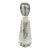 Vintage Hand Cut Thick Crystal Etched Satin Floral Scene Elegant Perfume Bottle For Sale