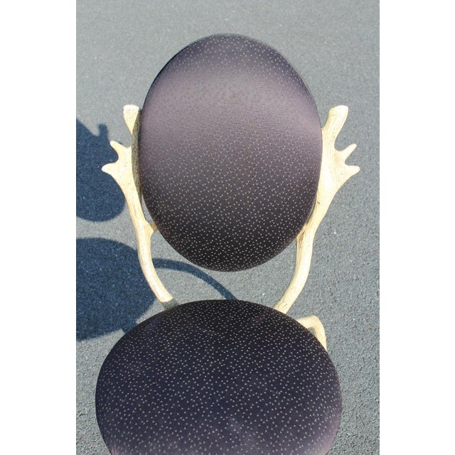 Metal Attributed to Arthur Court Antler Side Chair 1970s For Sale - Image 7 of 18