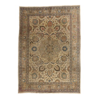Antique Persian Tabriz Rug - 08'08 X 11'11 For Sale