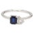 Natural 0.69cts blue sapphire & 0.26 cts diamond ring in 14k gold For Sale - Image 15 of 18