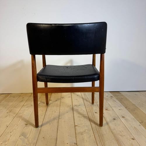 Writing Chair with Armrests by Erik Kirkegaard, Denmark, 1960s For Sale - Image 4 of 7