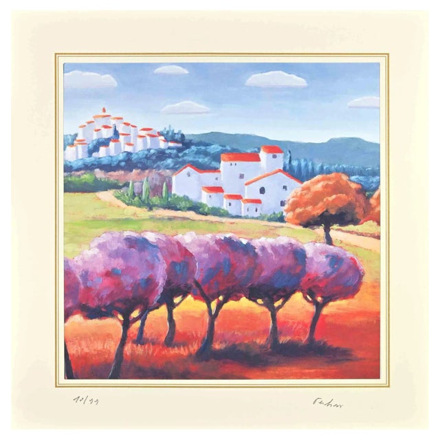 Nicholas Verrall, The Village, Lithograph, Late 20th Century For Sale