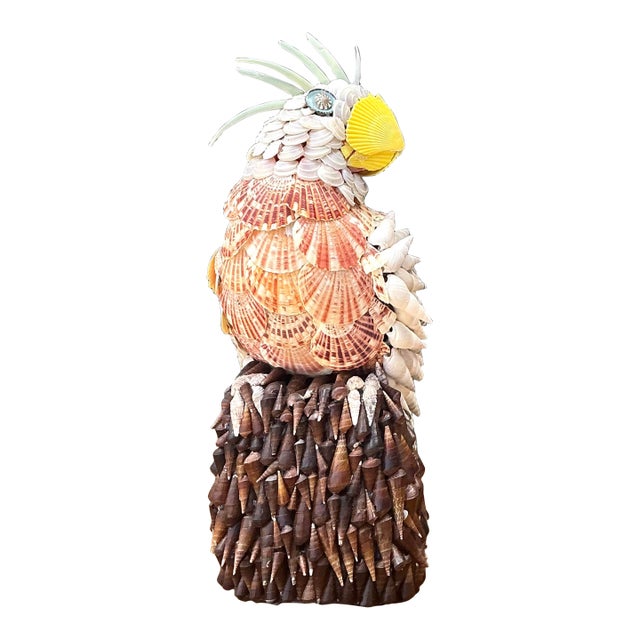 Vintage Shell Encrusted Cockatoo For Sale