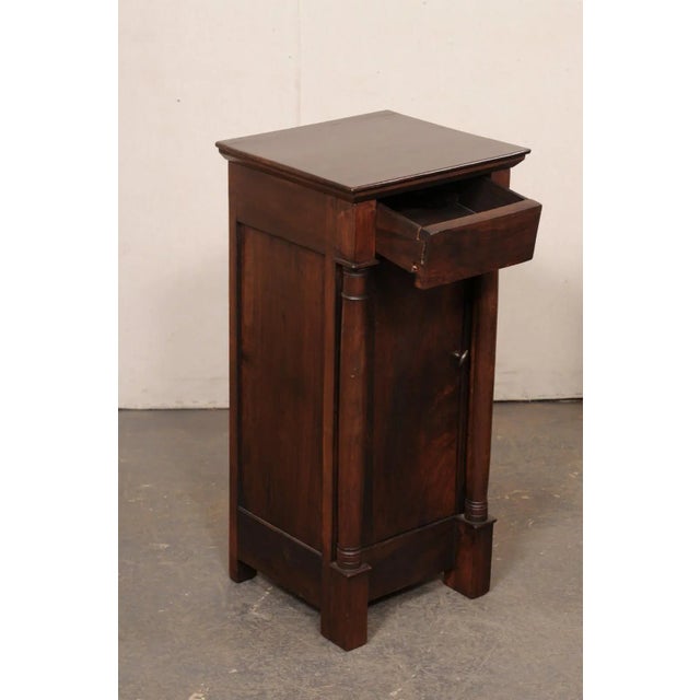 Brown French Slender Nightstands, Mid 20th C - a Pair For Sale - Image 8 of 10