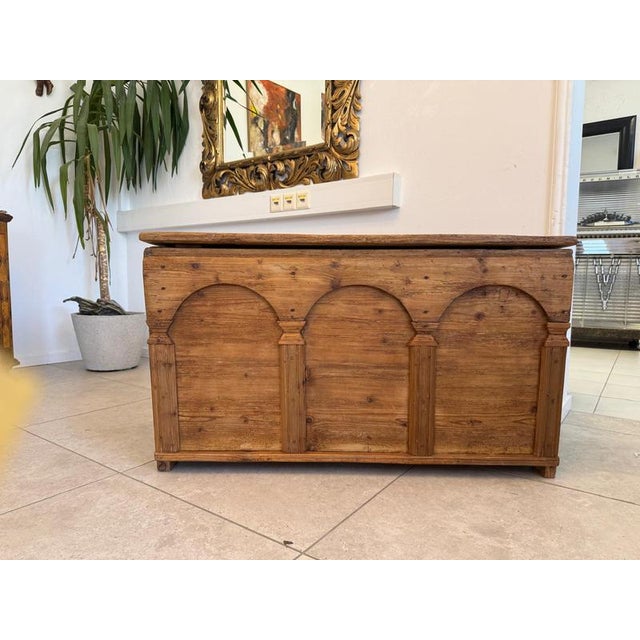 Farmhouse Storage Chest in Wood For Sale - Image 3 of 13