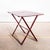 French Dark Red Metal Folding Dining Table, 1950s For Sale - Image 9 of 9