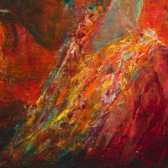 'Transcendentalist Figural Oil' by Marguertie Bordet, Paris, Académie De La Grande Chaumière, Geneva For Sale In Monterey, CA - Image 6 of 11