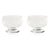 Tuscan 2-Piece Set Handmade Etched Condiment Glass Footed Bowls, Large For Sale In Los Angeles - Image 6 of 6