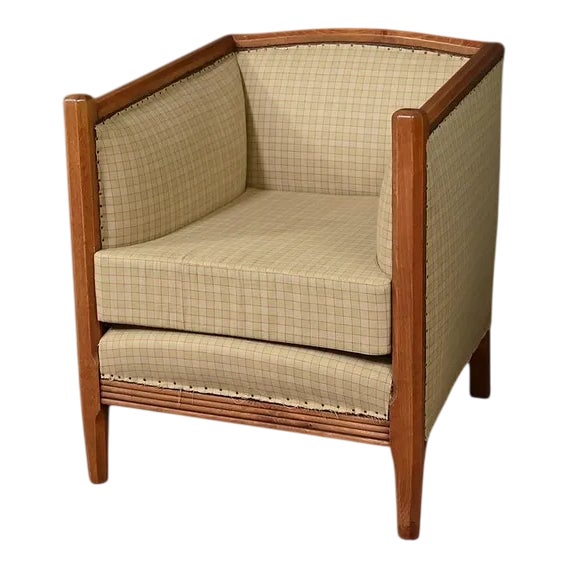 Art Deco Beech Armchair, 1930s For Sale