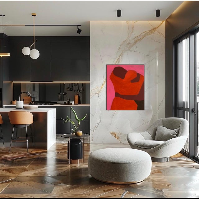 Maroon Bodasca, Close to You Orange Version, 2026, Acrylic on Canvas For Sale - Image 8 of 11