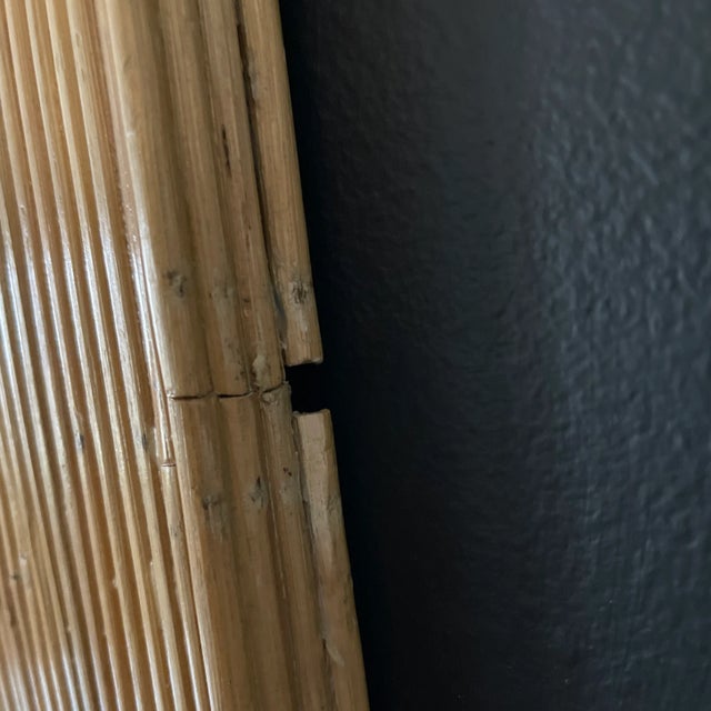 Gabriella Crespi 1970's Bamboo Mirror For Sale - Image 4 of 5