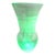 Depression Era Large Green Uranium Glass Vase Ribbed Style With Flared Rim 4868b For Sale